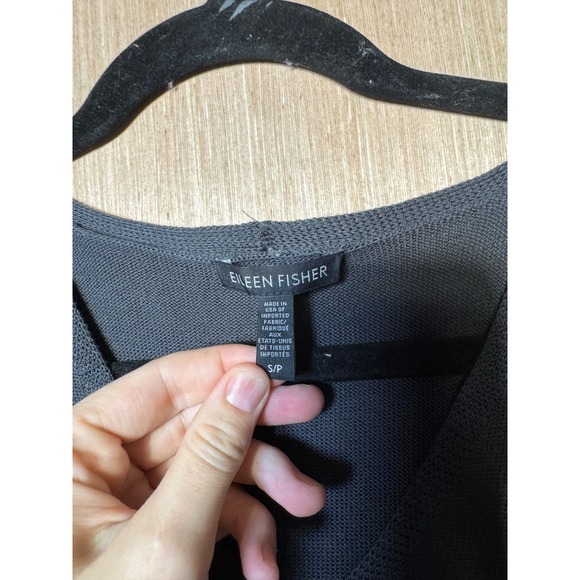 Eileen Fisher Womens Gray Tencel Lyocell V-Neck Sleeveless Tunic Sweater S/P - Picture 4 of 6